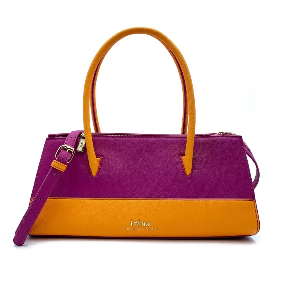NWT Trina Turk Colorblock Satchel - Picture 1 of 6